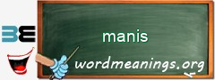 WordMeaning blackboard for manis